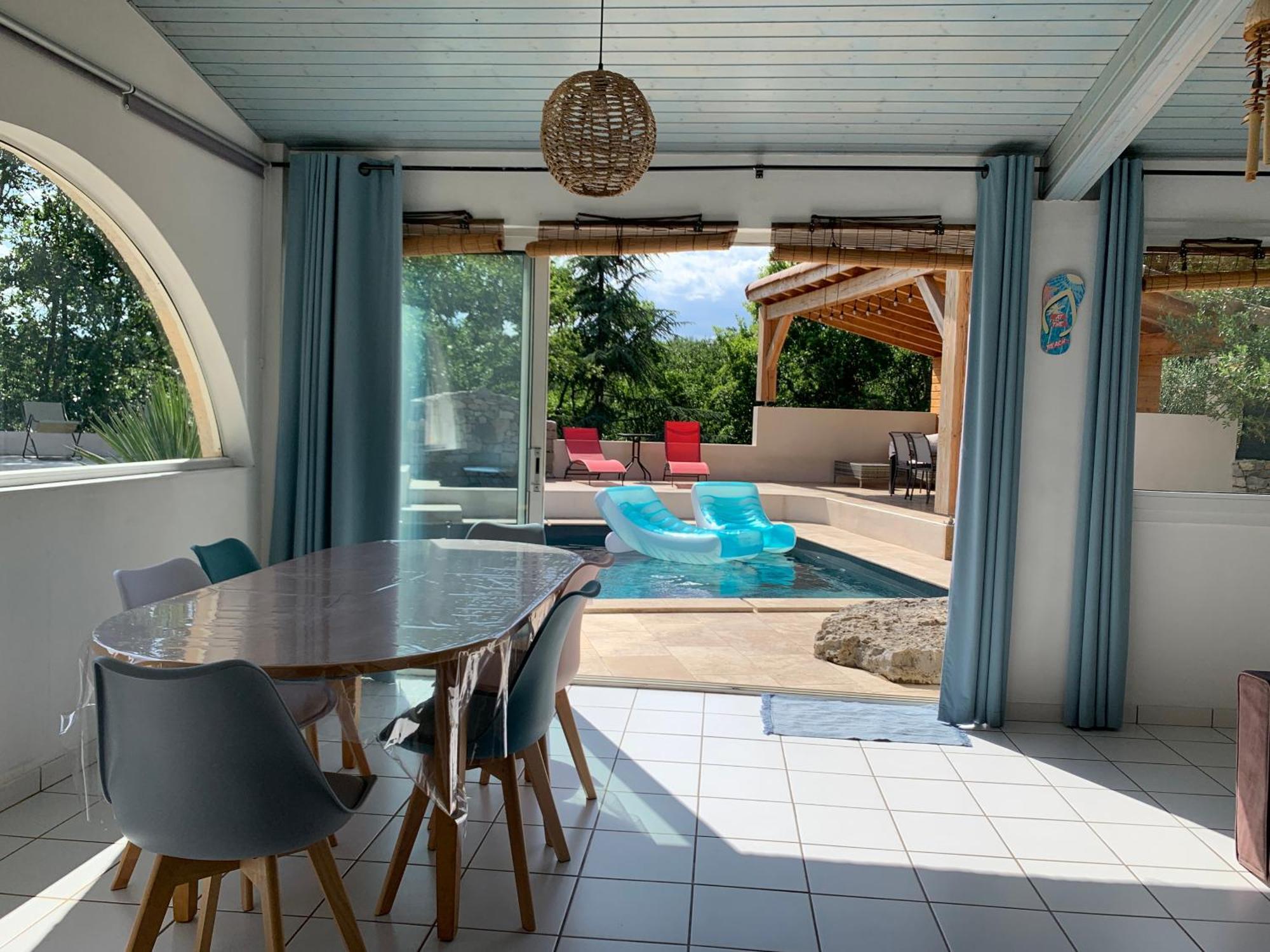 Villa de 100m2 avec grande piscine privée Saint Alban Auriolles Exterior foto